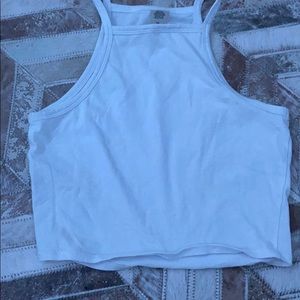 white tank/ cropped top